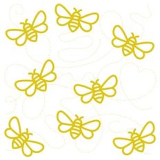 bees stitching background