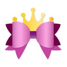 Hair Bow Template, Princess crown bow