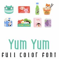 Yum Yum Full Color Font