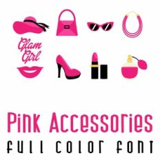 Pink Accessories Full Color Font
