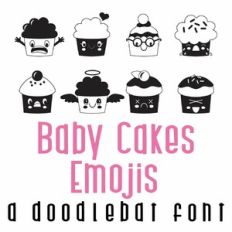 Baby Cakes Emojis Doodlebat Font