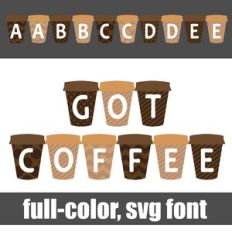 Got Coffee Color Font