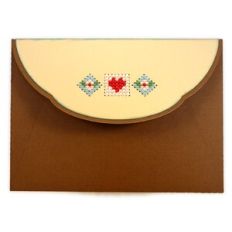 Env Heart Posies Stitch Flap 5x7