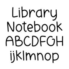 BFC Library Notebook Handwriting School Planning Font