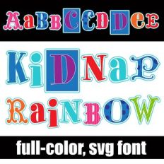 Kidnap Rainbow Color Font