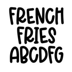 BFC French Fries Cute Girly Bold Marker Handwriting Font