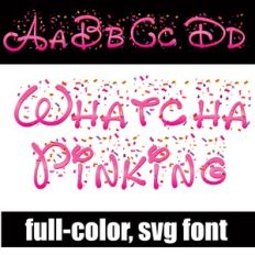 Whatcha Pinking Color Font