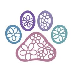Floral Cat Paw Prints