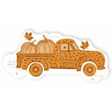 Fall Autumn Farmers Truck with Pumpkins