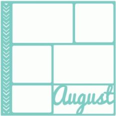 august scrapbook page / template / layout