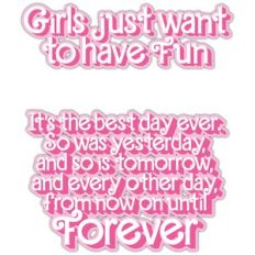 Girls just want to have fun Sticker Set
