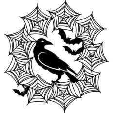 Spider Web Raven Wreath