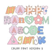 BFC Happy Ransom Boho Retro Cut Out Color Font v5