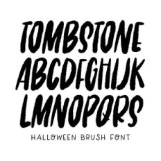 BFC Tombstone Distressed Scary Brush Halloween Font