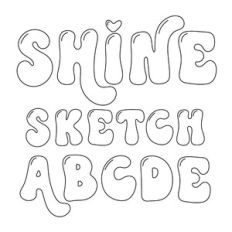 BFC Shhine Sketch Retro Bubble Sketch Font