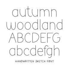 BFC Autumn Woodland Sketch Simple Handwriting Sketch Font