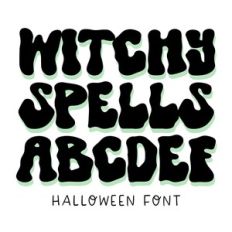 BFC Witchy Spells Wavy Spooky Halloween Font