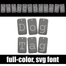 Dog Tag Color Font