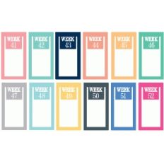 set of 12 weeks 41-52 paperclips