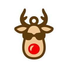 Rudolph Christmas Paper Tag / Ornament