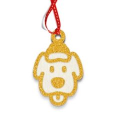 Goofy Dog Christmas Paper Tag / Ornament