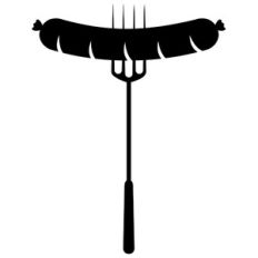 fork and sausage