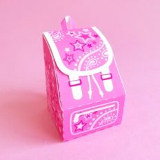 Hot Pink Stars Backpack 3D Box