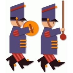 parade band marchers major and cymbals