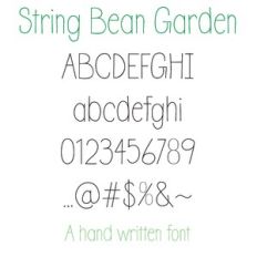 String Bean Garden Font