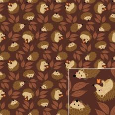 Autumn Hedgehogs Printable Pattern