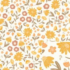 Neutral Boho Floral Printable Background Pattern