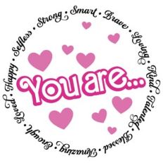 You Are Inspirational Word Quote Circle