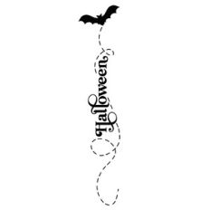 Halloween Decorative Vertical Bat Word / Title
