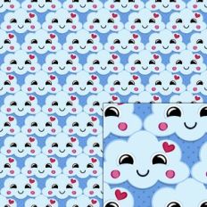 happy clouds pattern