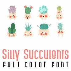 Silly Succulents Full Color Font