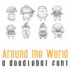 Around the World Doodlebat Font