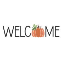 Welcome Fall Pumpkin Sign