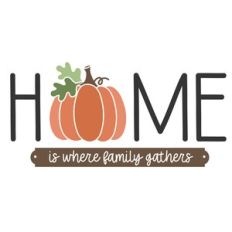Home Pumpkin Fall Family Sign