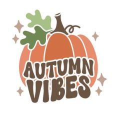Autumn Vibes Retro Pumpkin