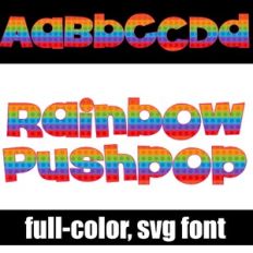 Rainbow Pushpop Color Font