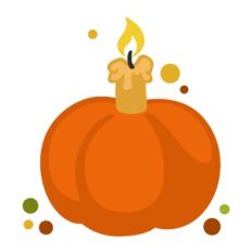 Pumpkin with Candle