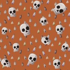 Potion Fun with skulls on orange