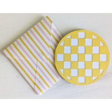 checkerboard card and envelope