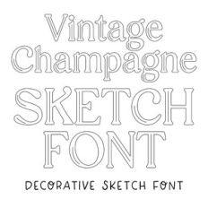 BFC Vintage Champagne Sketch Detailed Modern Sketch Font