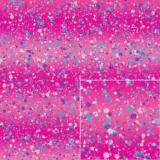 blue and purple on pink splatter background
