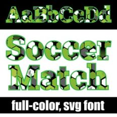 Soccer Match Color Font