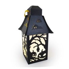 Halloween 3D Paper Lantern With Hinge and Unique Roof Ridge