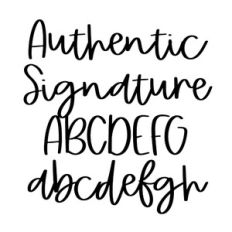 BFC Authentic Signature Brush Handwriting Script Font