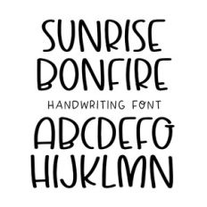 BFC Sunrise Bonfire Cute Brush Handwriting Font