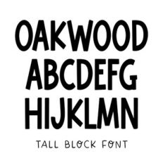 BFC Oakwood Tall Block Chunky Title Font